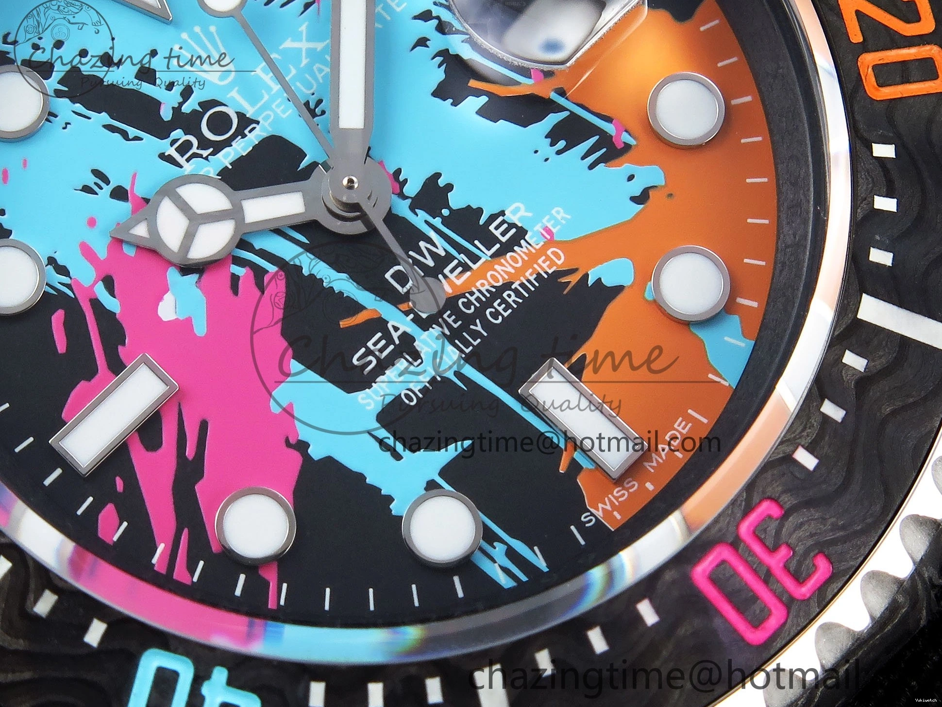 on Graffiti Nylon Best Black Carbon Strap A2824 DIWF Dweller Sea 43mm Edition Dial 0415